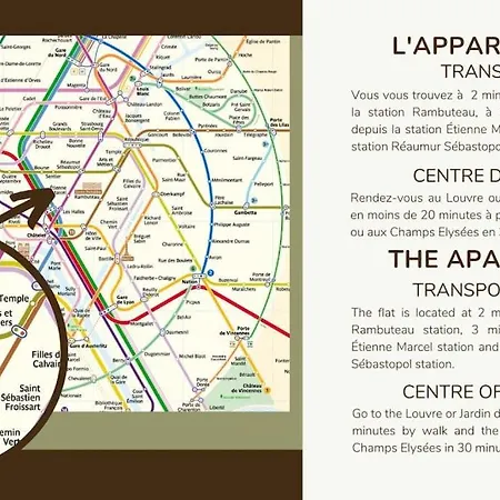 Apartamento 154 Luxueuse-etienne Marcel-châtelet-paris 3 Paris